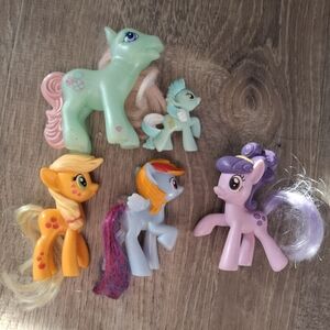 My little Pony Y2k 90's Vintage Girls Toy Horses figurines set of 5 Kids toys